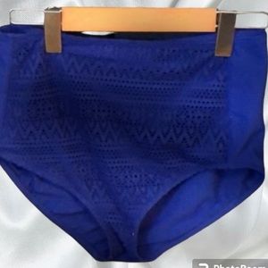 G21   2/$25 blue bathing suit bottom with eyelet on front size medium
